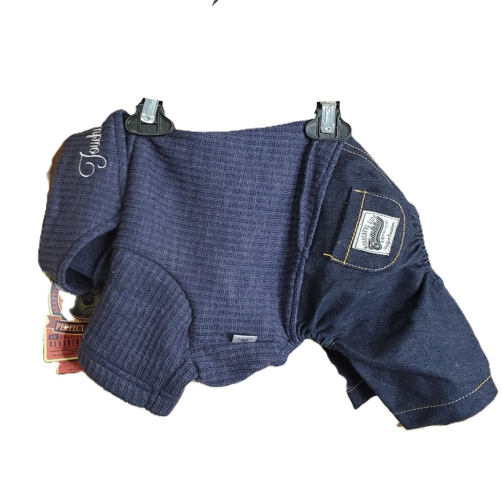 Touchdog Vogue Neck Wrap Sweater & Denim Pants